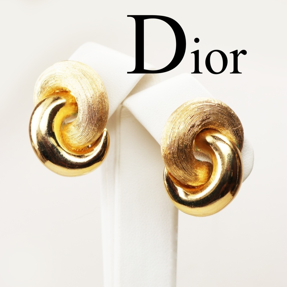 Vintage Christian Dior Gold Earrings - Picture 12 of 14